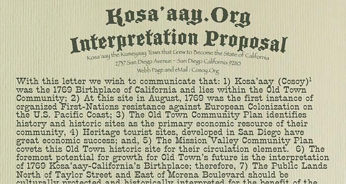 KOSA'AAY.org Interpretation Proposal