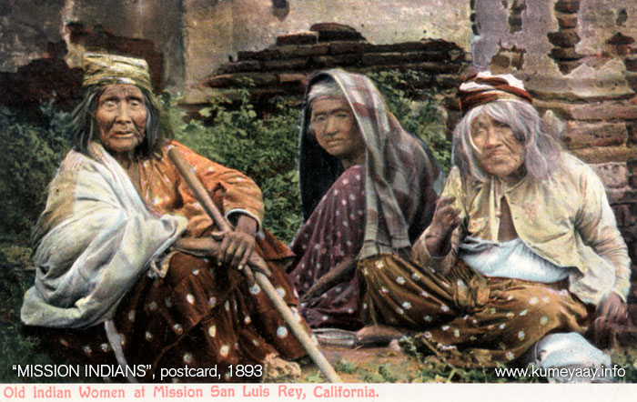 MISSION INDIAN WOMEN at San Luis Rey, 1893.