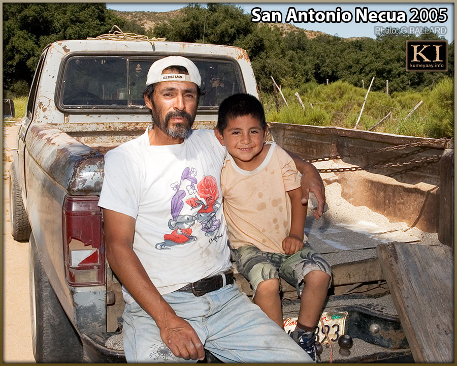 FATHER UNCLE WITH SON BOY IN OLD TRUCK