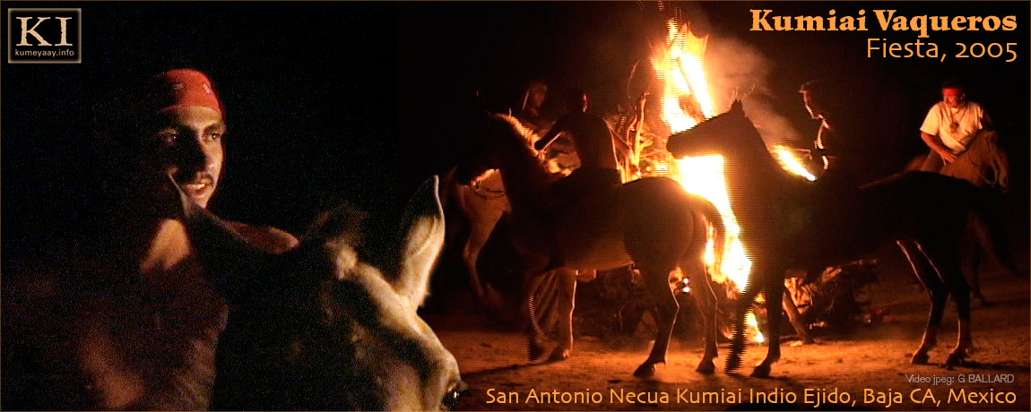KUMIAI VAQUEROS Fiesta San Antonio Necua on houseback bonfire 2005