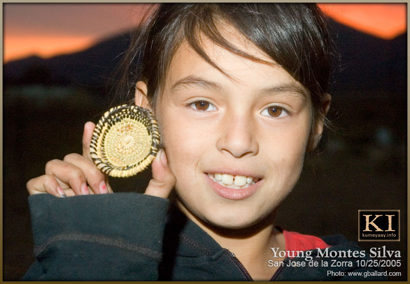 Young Montes Silva basket weaver first basket 2005