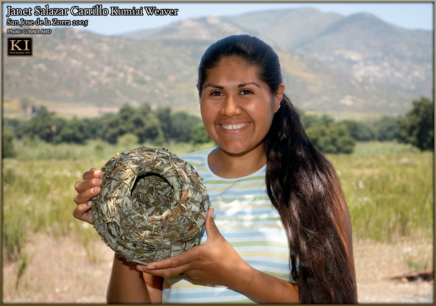 KUMIAI WOMAN JANET SALAZAT Basketweaver ethnographic artist