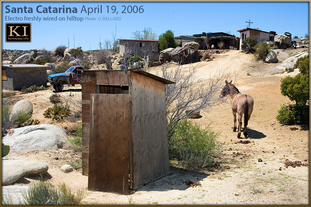 Tribal ejido landscape outhouse donket cinder-block houses dirt roads
